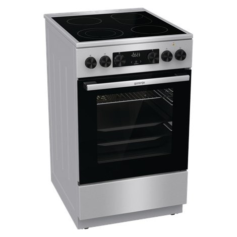 Gorenje | Cooker | GECS5C70XA | Hob type Vitroceramic | Oven type Electric | Stainless steel | Width 50 cm | Grilling | LED | De - 2